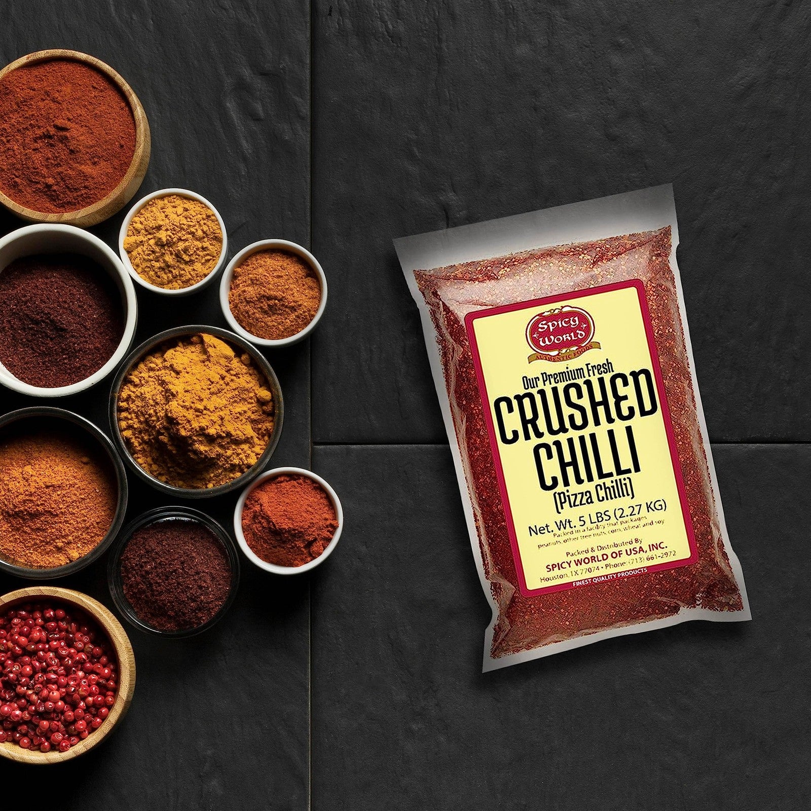 Spicy Crushed Red Chili Flakes - 5 Pound Bulk Value Pack for Flavorful Heat