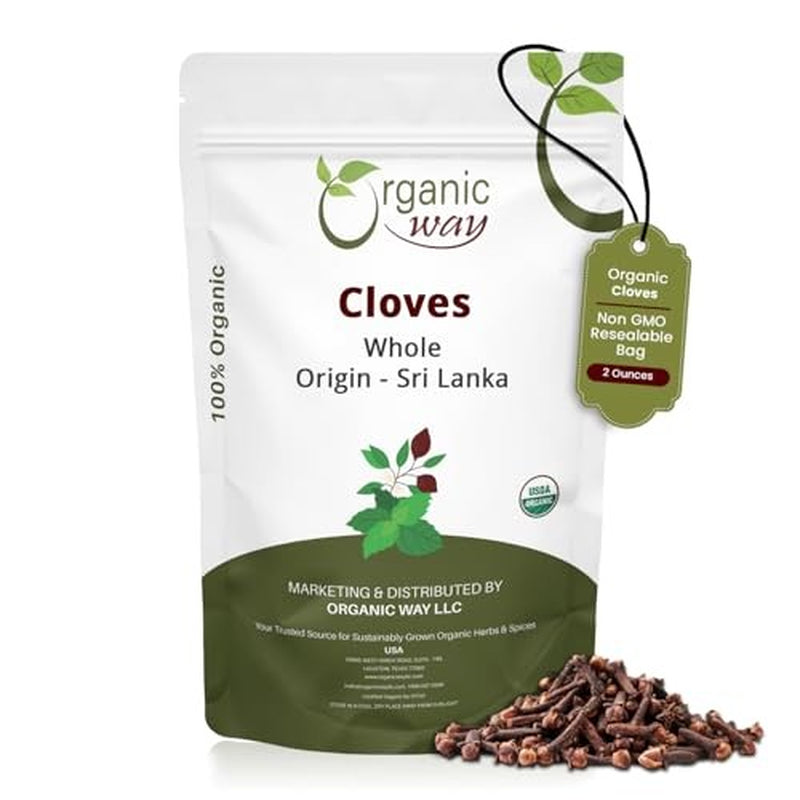 Organic Way Hand Selected Cloves Whole (Syzygium Aromaticum) - Adds Flavour...