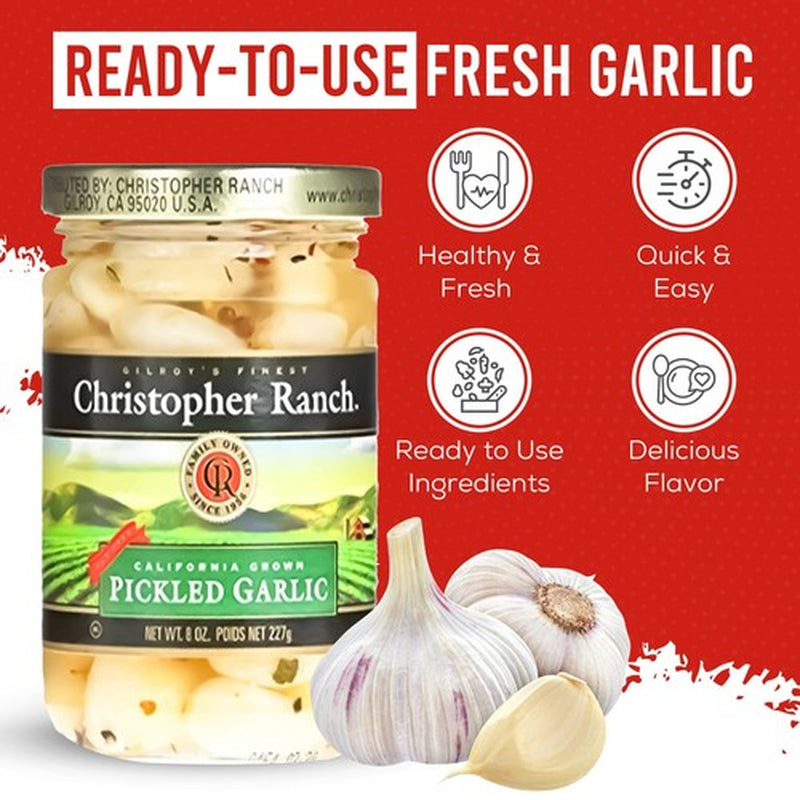 Christopher Ranch Pickled Garlic 8Oz Vegan Gluten Free Authentic California F...