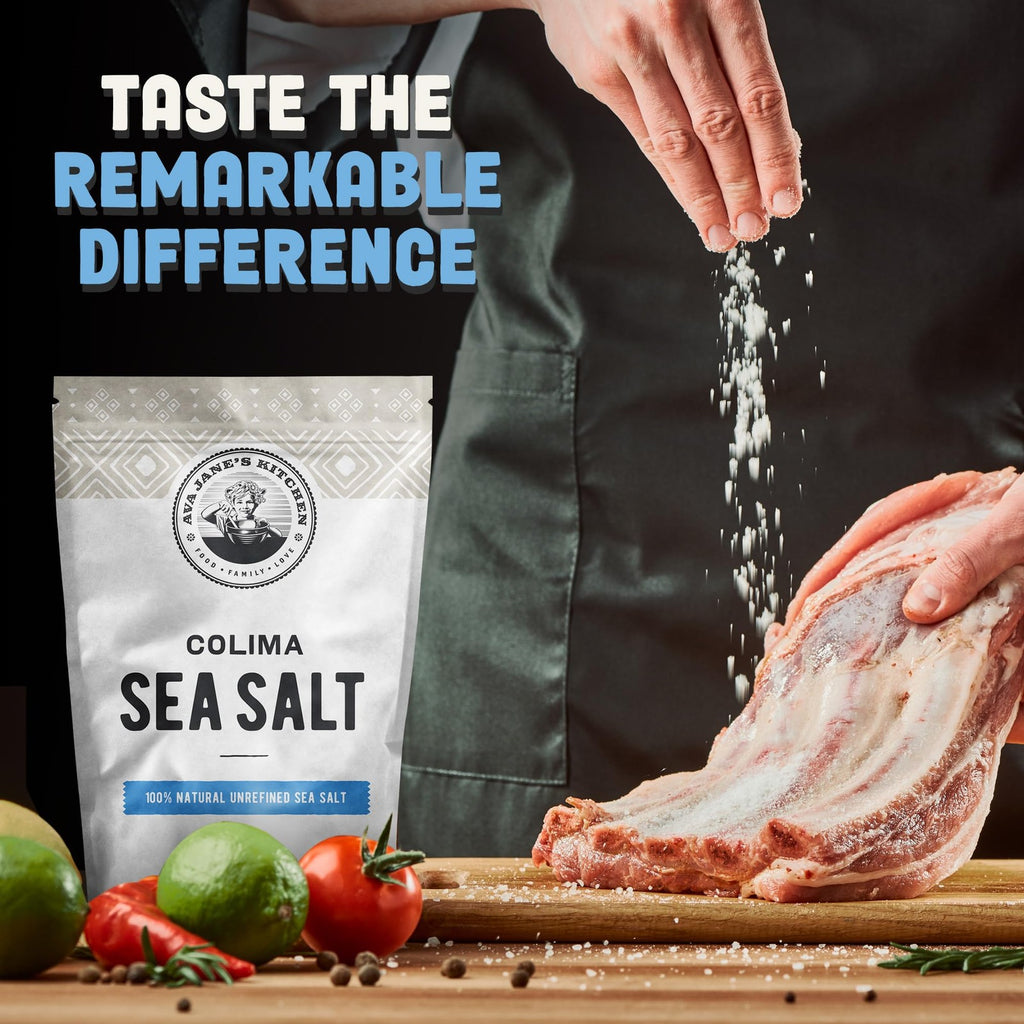 Colima Coarse Sea Salt - Unrefined Natural Sea Salt for Health - 227 Servings