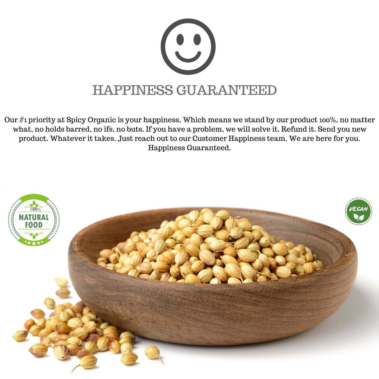 Organic Coriander Seeds-Non-Gmo, USDA Certifed Organic Aromatic and Nutty Flavor