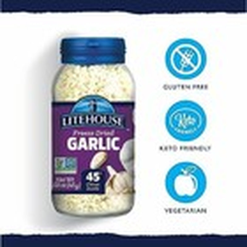 Litehouse Freeze Dried Garlic 1.58 Ounce Pack of 6 Non Gmo Gluten Free Vegeta...
