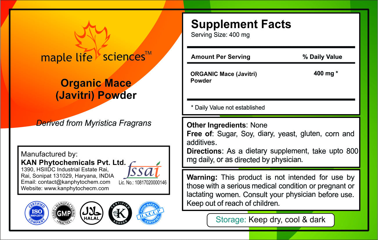 ORGANIC Mace Spice Powder (Javitri) Encourage Appetite Aids Digestion