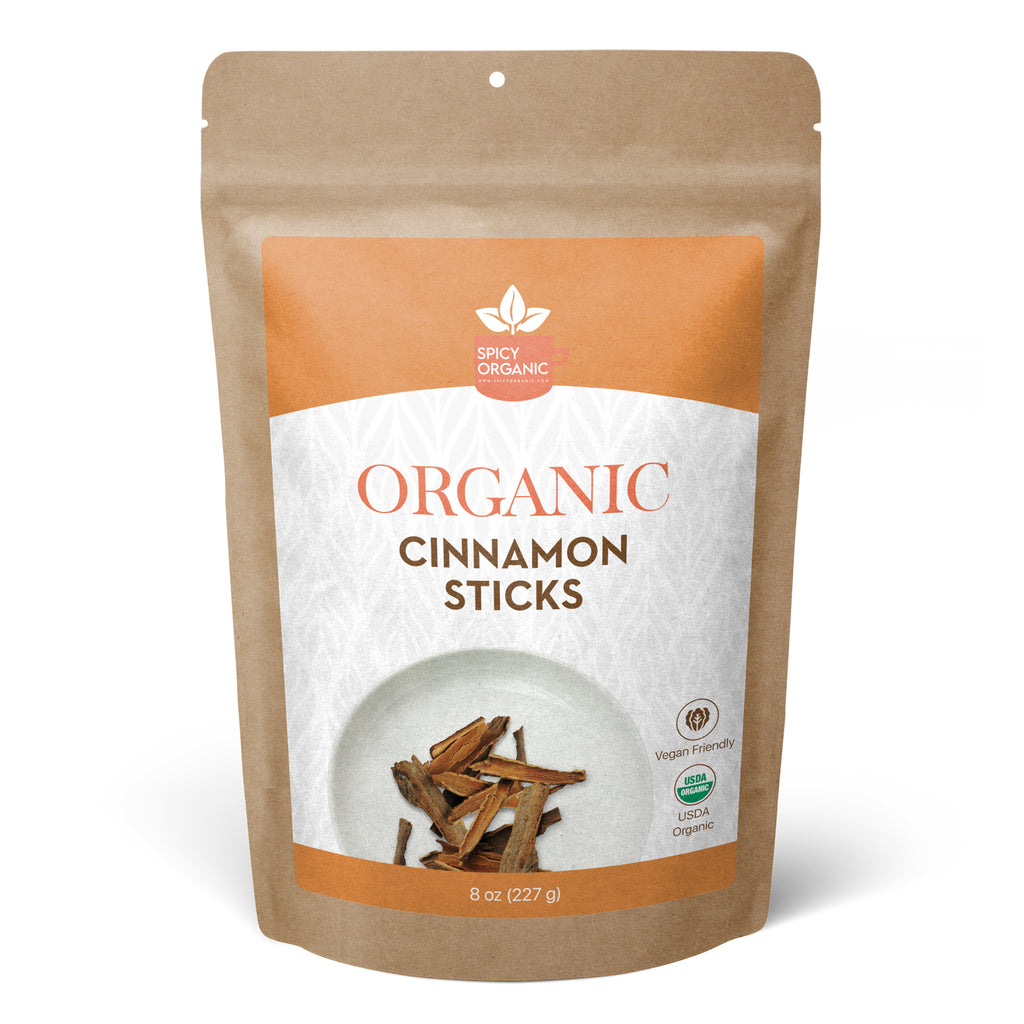 Cinnamon Sticks -USDA Certified Organic-Strong Aroma, Ideal for Cooking & Baking