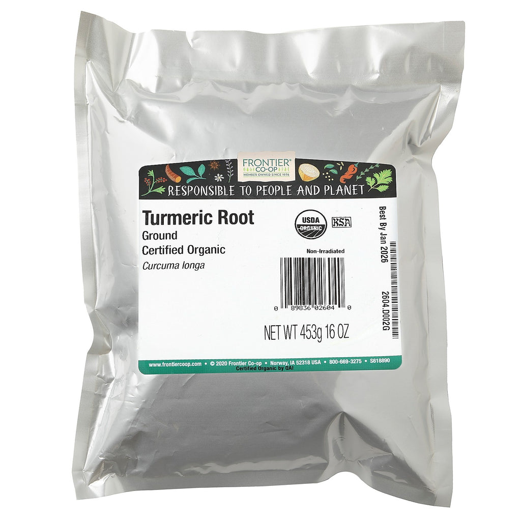 Organic Ground Turmeric Root, 16 Oz (453 G)