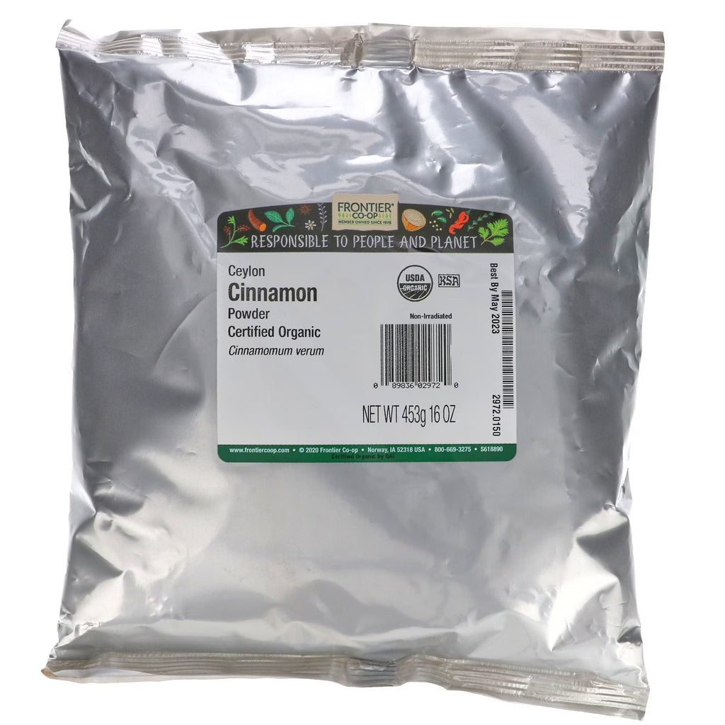 Certified Organic Ceylon Cinnamon Powder, 16 Oz Bag