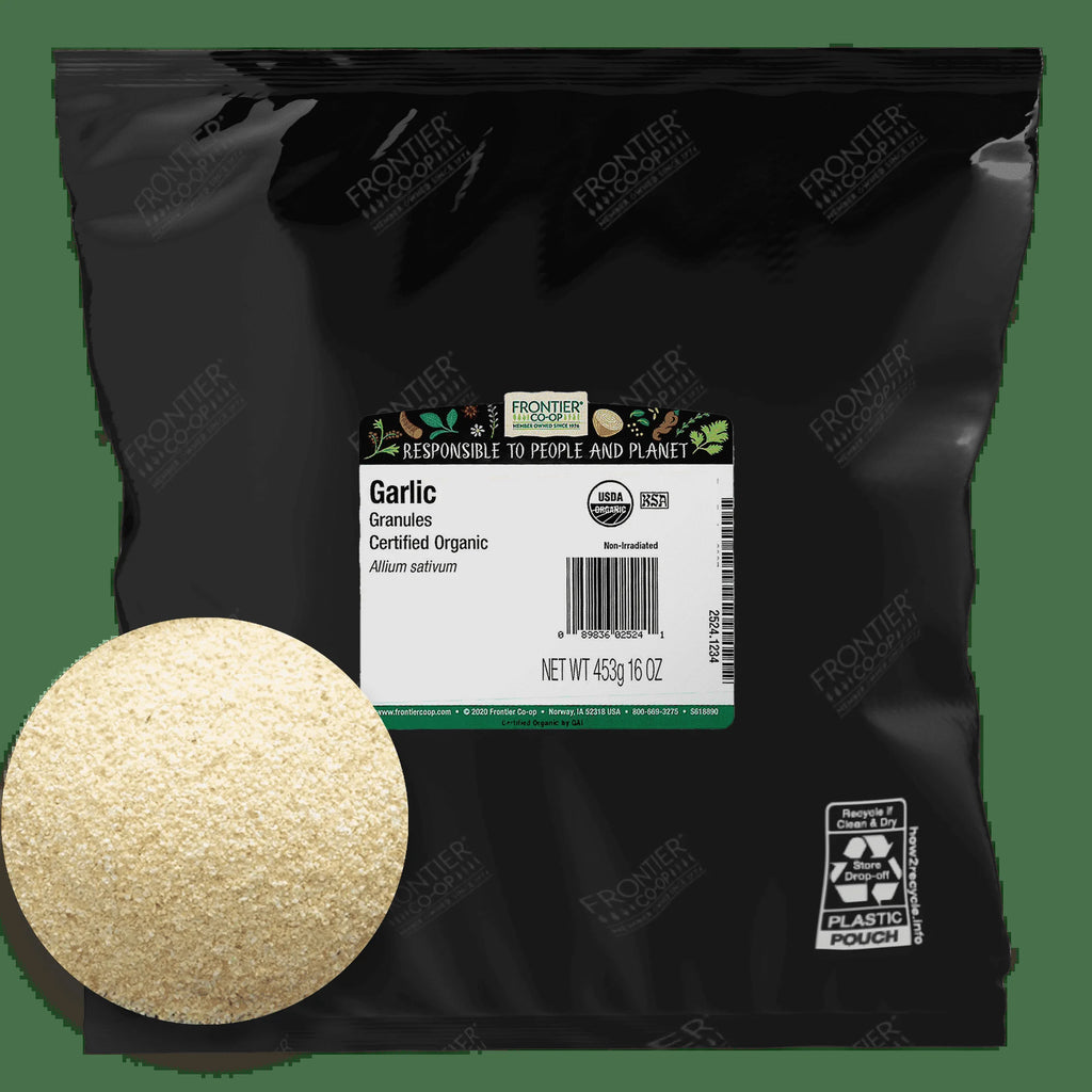 Certified Organic Garlic Granules, 16 Oz