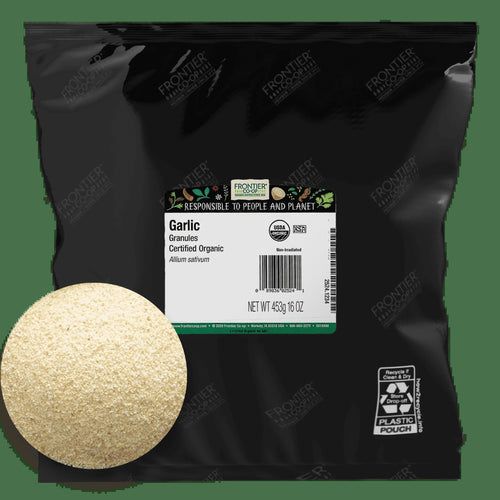 Certified Organic Garlic Granules, 16 Oz