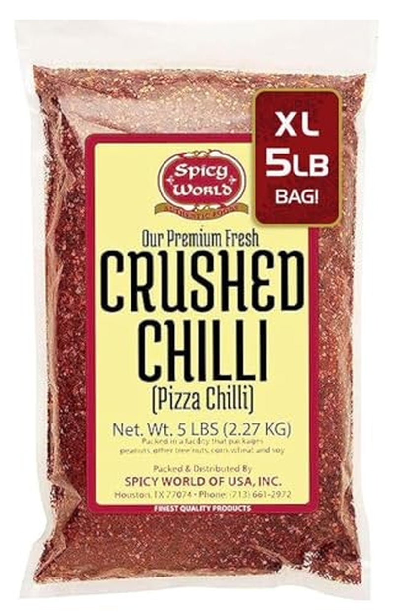 Spicy Crushed Red Chili Flakes - 5 Pound Bulk Value Pack for Flavorful Heat