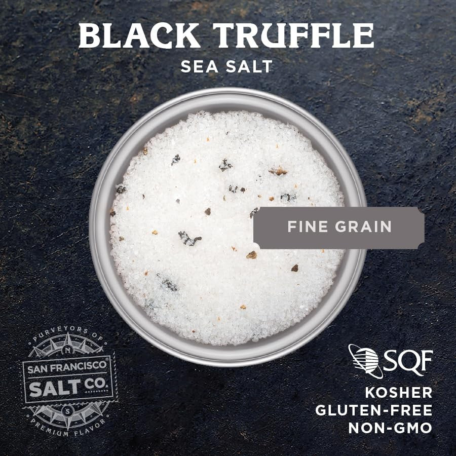 Italian Black Truffle Salt 5 Oz. Resealable Pouch - San Francisco Salt Company