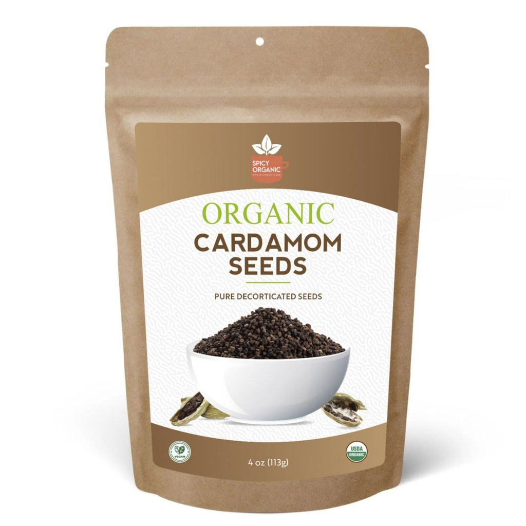 Organic Decorticated Cardamom Seeds-Usda Certified-Pure Spice for Sweet Dishes