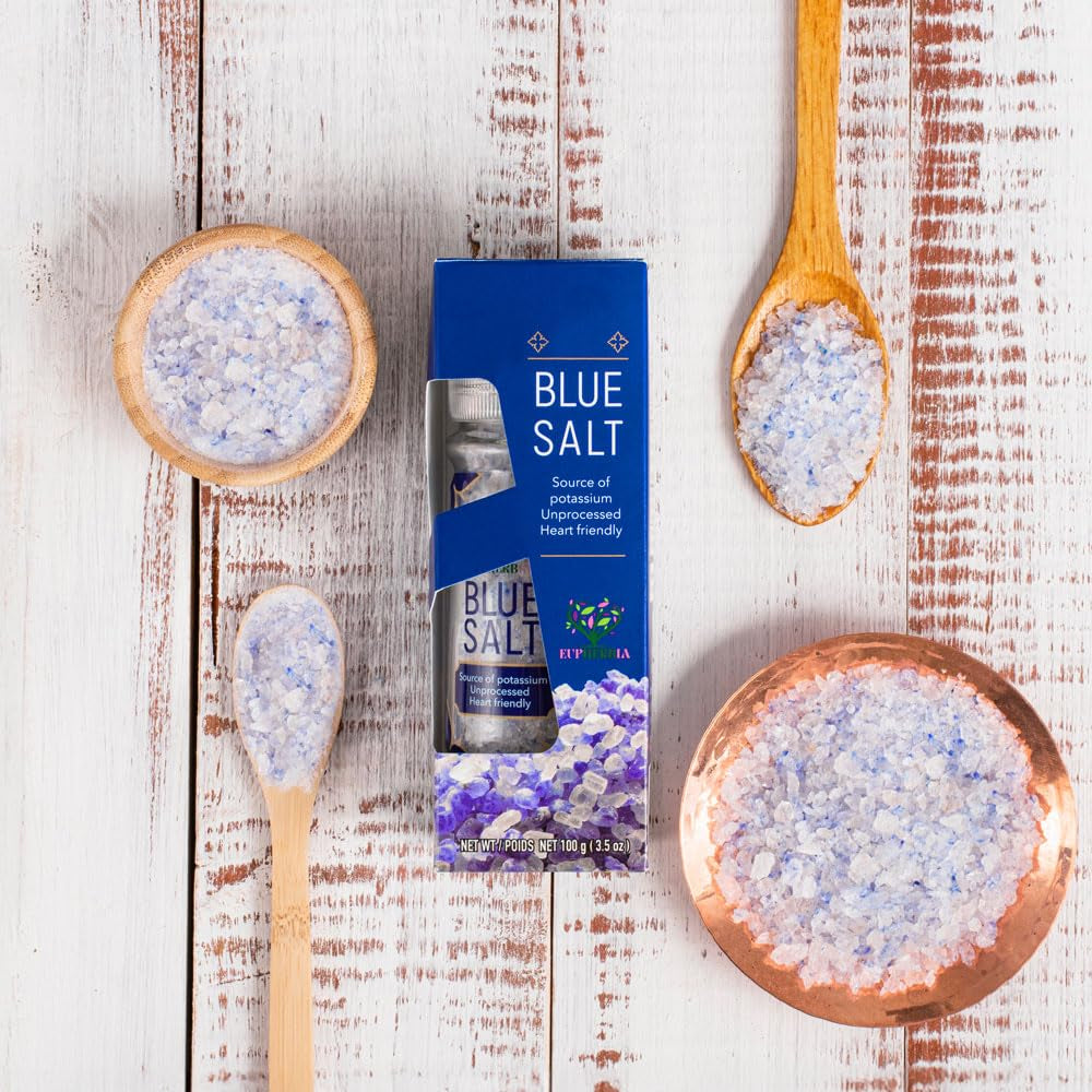 Blue Salt, Coarse, Rare Mineral Salt, High Potassium, Lower Sodium, Natural, Unp