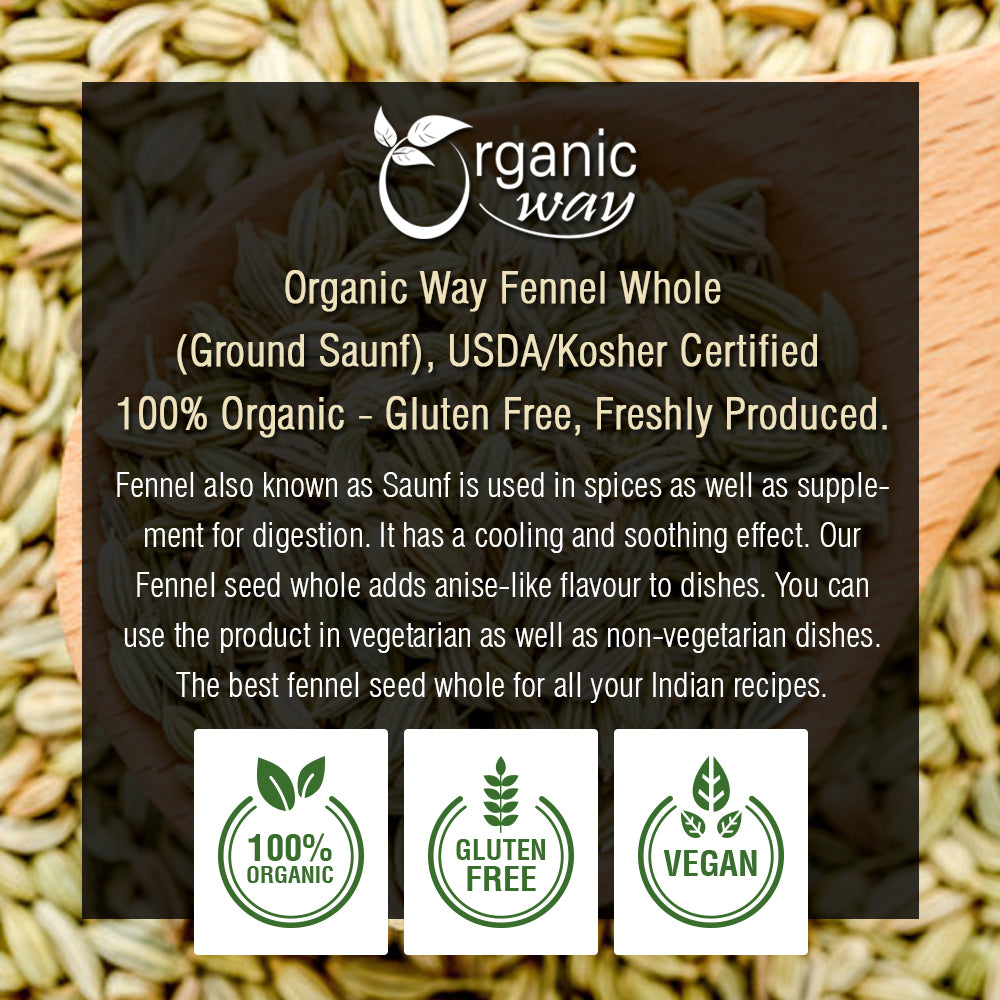 Organic Fennel Seeds Whole