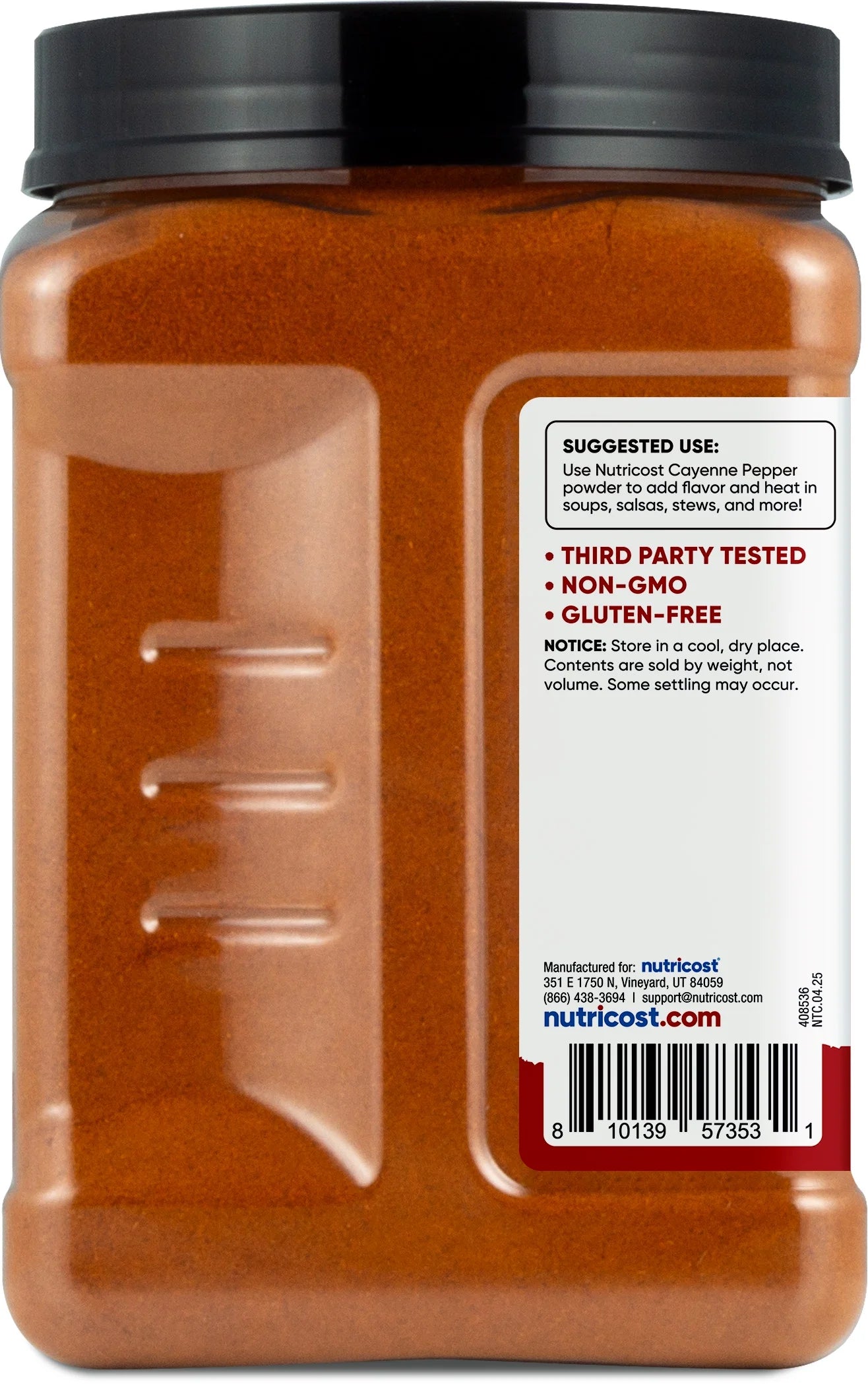 Cayenne Pepper (Ground Red Pepper Powder) 60,000 Heat Units - Vegan, Gluten-Free, Gmo-Free