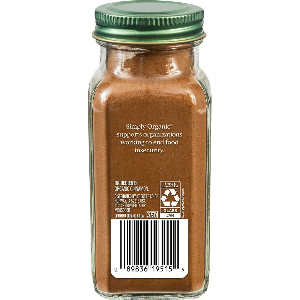 Ceylon Cinnamon Ground Certified Organic 2.08 Oz. Bottle