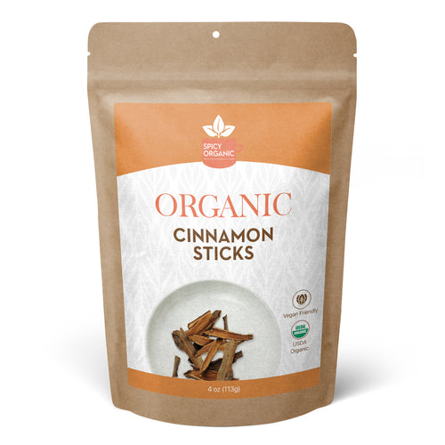 Cinnamon Sticks -USDA Certified Organic-Strong Aroma, Ideal for Cooking & Baking