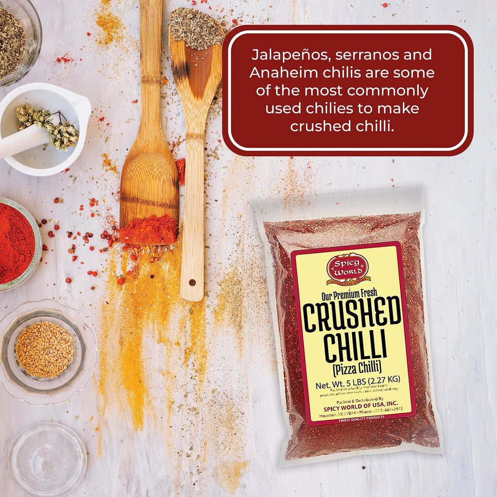 Spicy Crushed Red Chili Flakes - 5 Pound Bulk Value Pack for Flavorful Heat