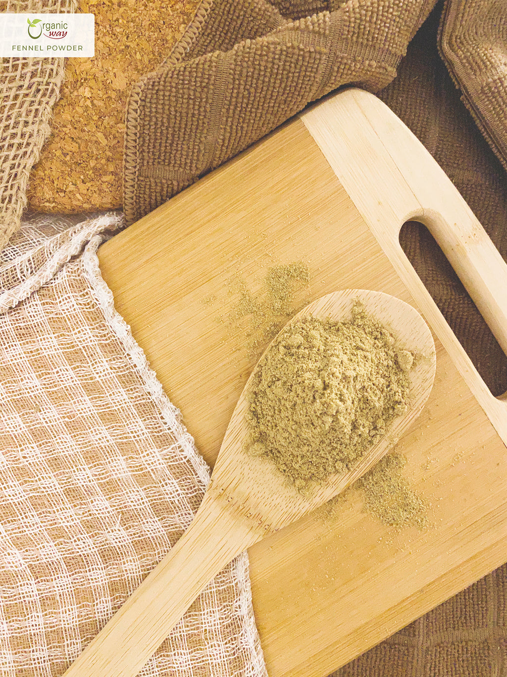 Organic Way Fennel Seed Powder- Gluten Free | USDA Certified 8 Oz (227 G)
