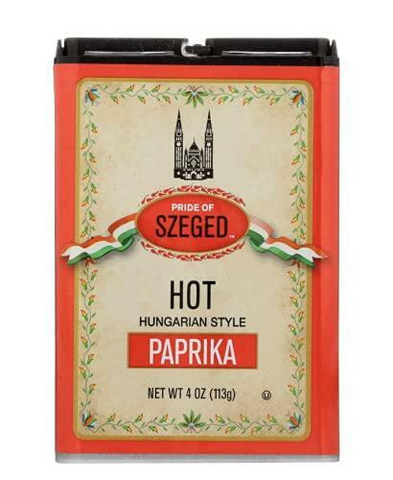 Pride of Szeged Hot Paprika Powder, Spicy Hungarian Style Seasoning, Bright Red,