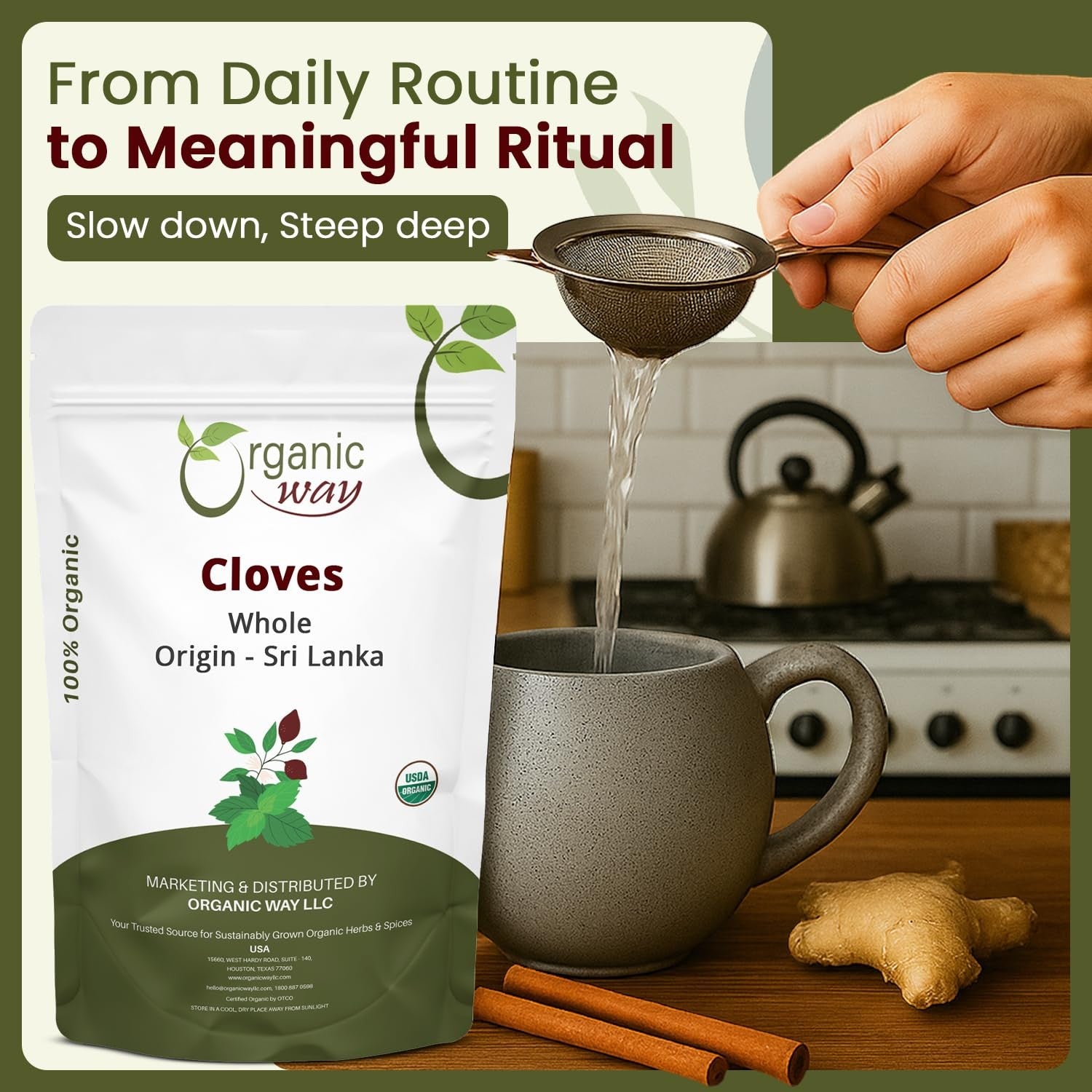 Organic Way Hand Selected Cloves Whole (Syzygium Aromaticum) - Adds Flavour...