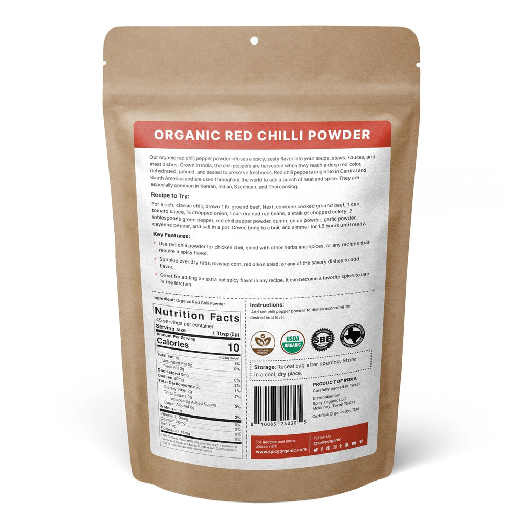 Organic Red Chili Powder-Usda Certified-Perf
