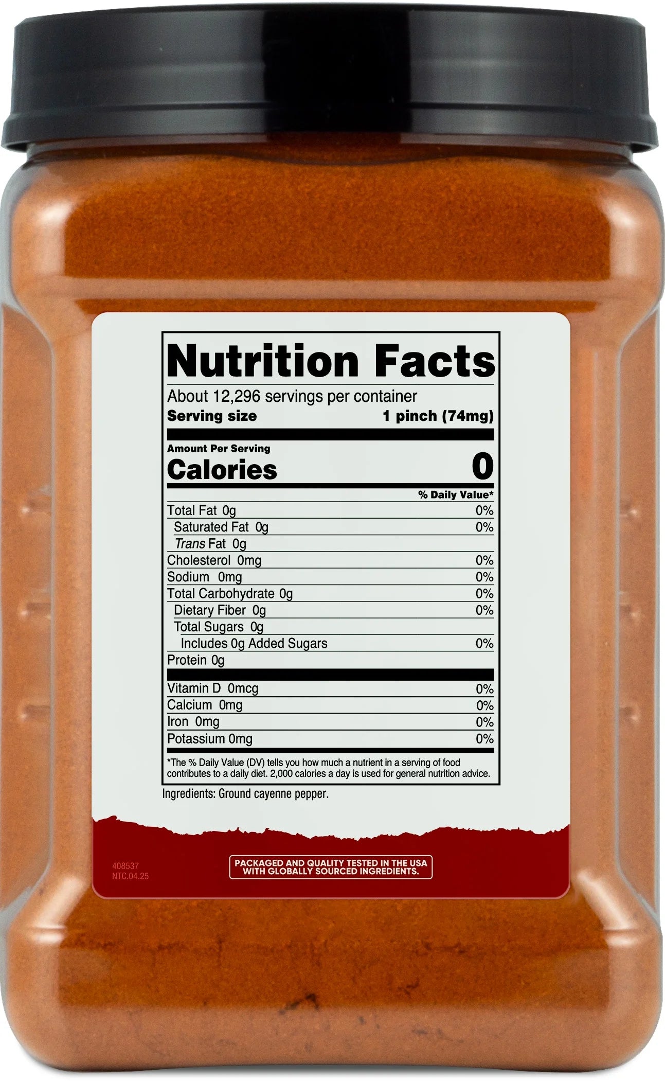 Cayenne Pepper (Ground Red Pepper Powder) 60,000 Heat Units - Vegan, Gluten-Free, Gmo-Free