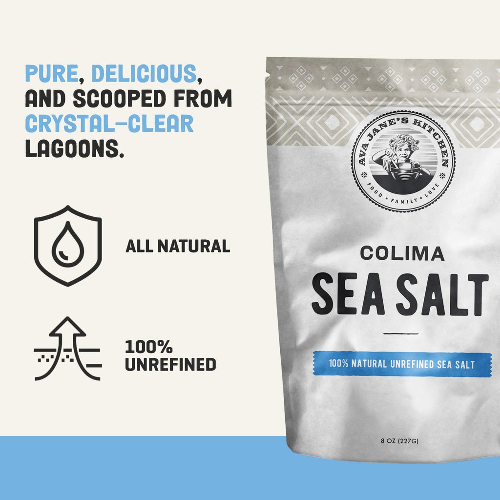Colima Coarse Sea Salt - Unrefined Natural Sea Salt for Health - 227 Servings