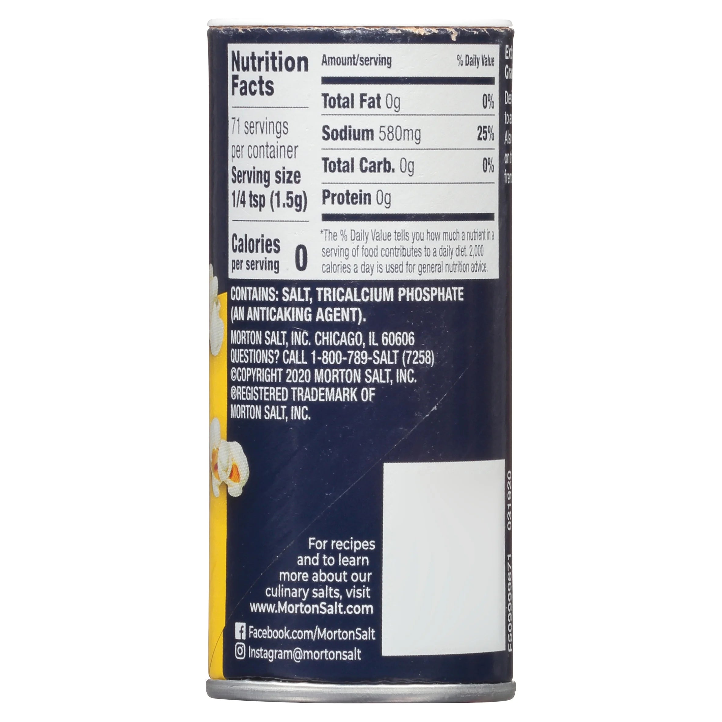 Popcorn Salt, 3.75 Oz