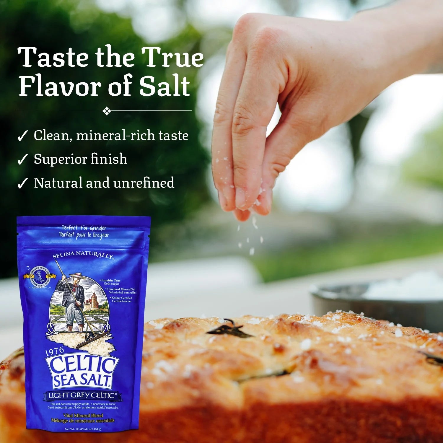 Light Grey Sea Salt Resealable Bag Kosher Certified 16 Oz
