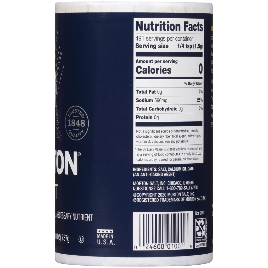 (6 Pack) Morton Plain Salt, 26 Oz