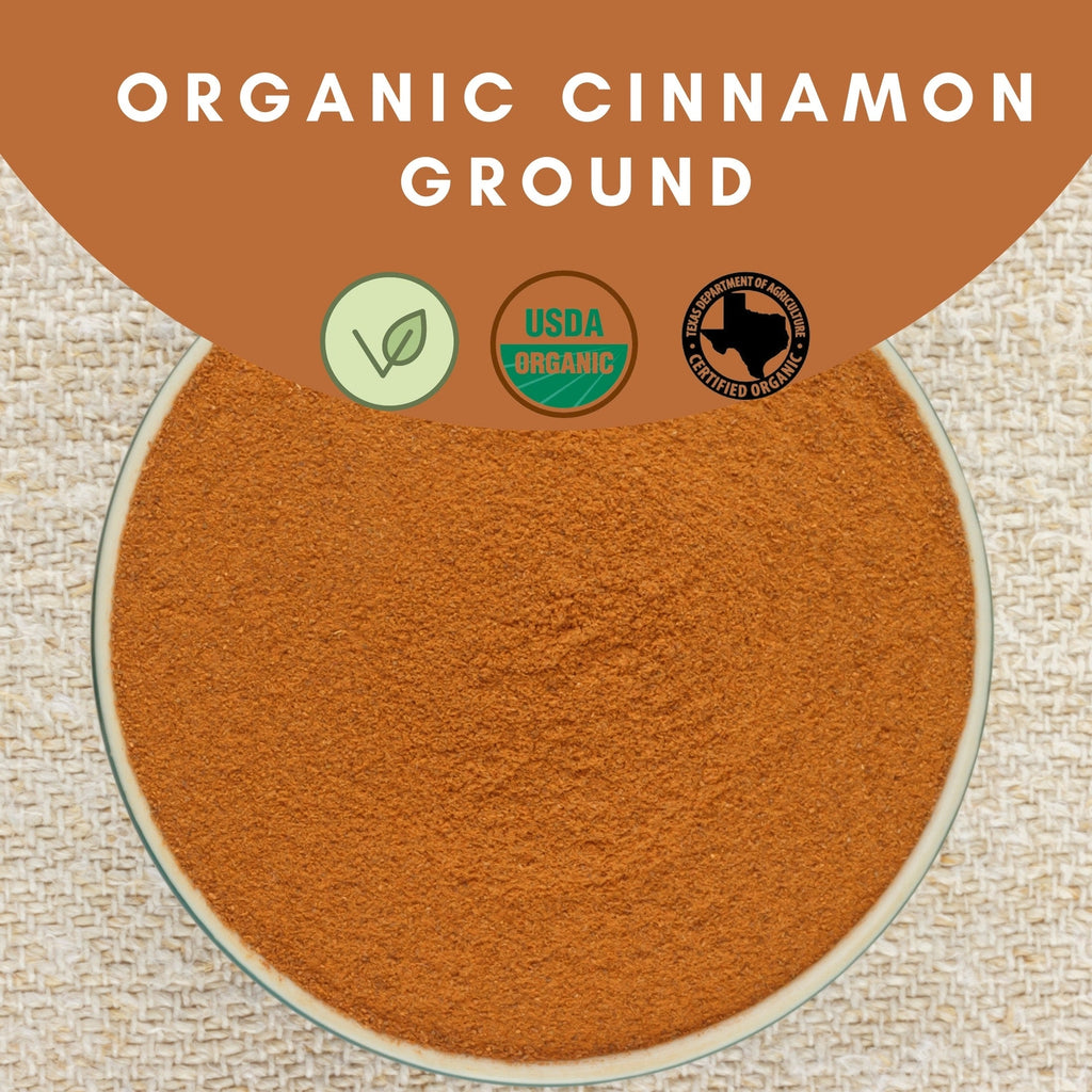 Organic Cinnamon Ground-Usda Certified Perfect for Cooking Baking & Beverages