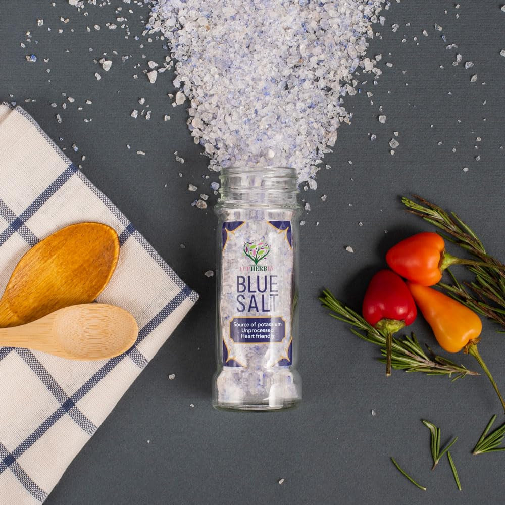 Blue Salt, Coarse, Rare Mineral Salt, High Potassium, Lower Sodium, Natural, Unp
