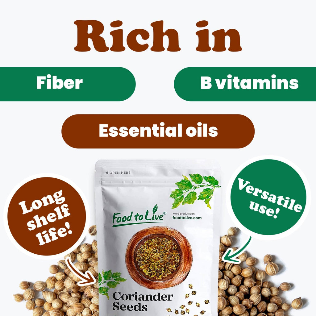 Coriander Seeds — Kosher, Raw, Vegan — by Food to Live