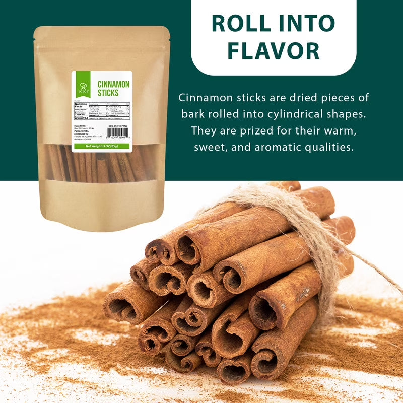 Cinnamon Sticks, 3 Oz (85G), Small Kraft Bag