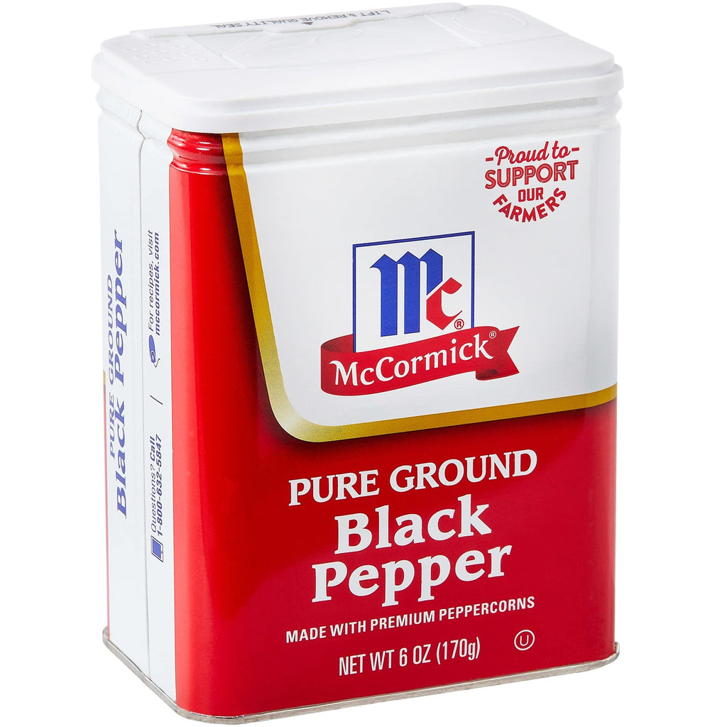 Mccormick Pure Ground Black Pepper, Value Size, 6 Oz