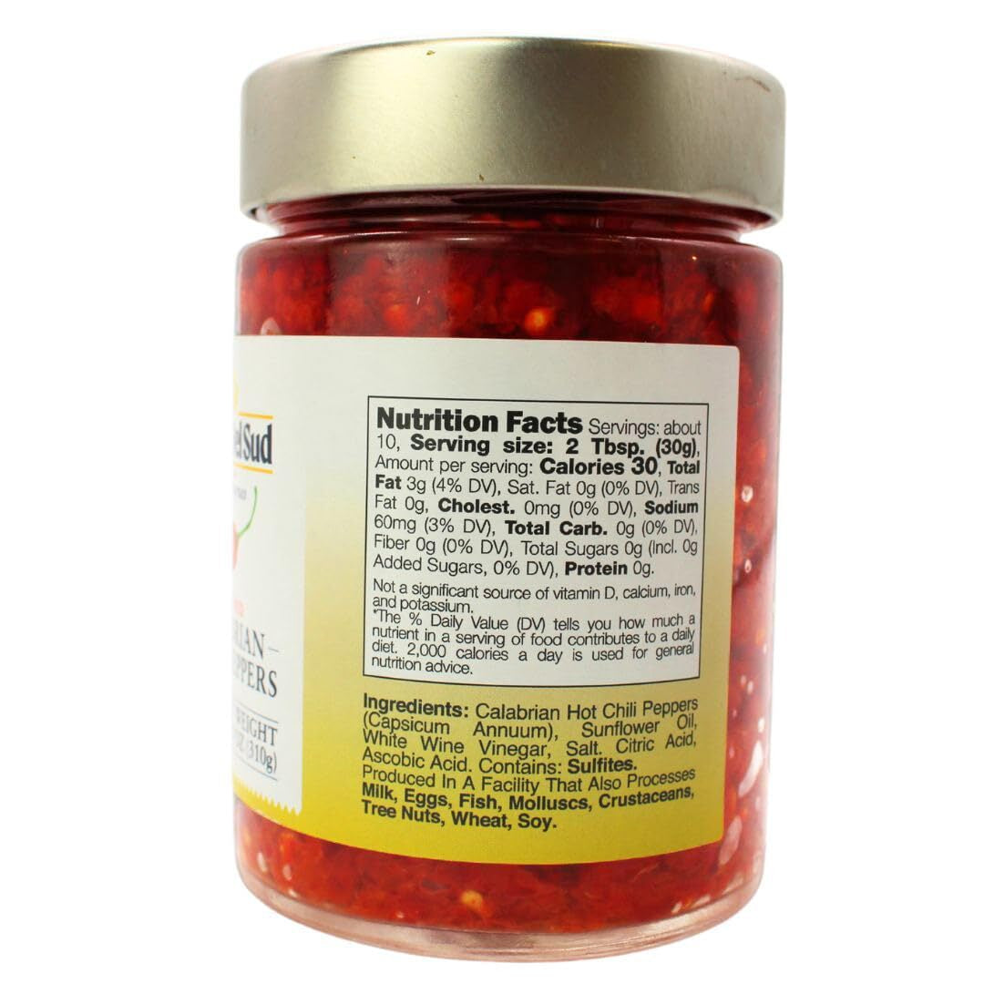 Crushed Calabrian Chili Peppers Paste, 9.8 Oz (280 G) Spread, Chopped, Grown And