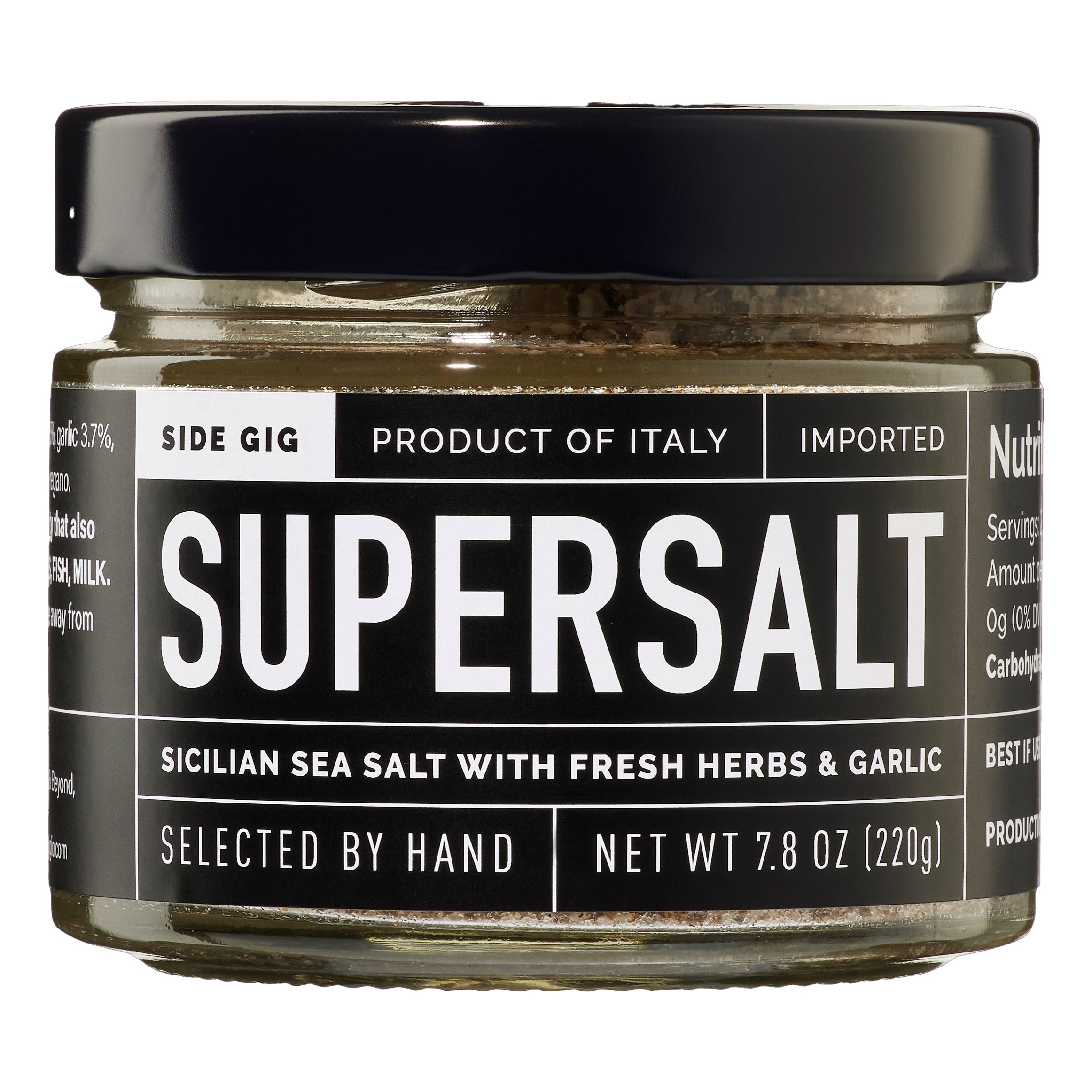 Supersalt by Side Gig, Premium Sicilian Sea Salt Blend, 3 Pack, 15.6 Oz. Total