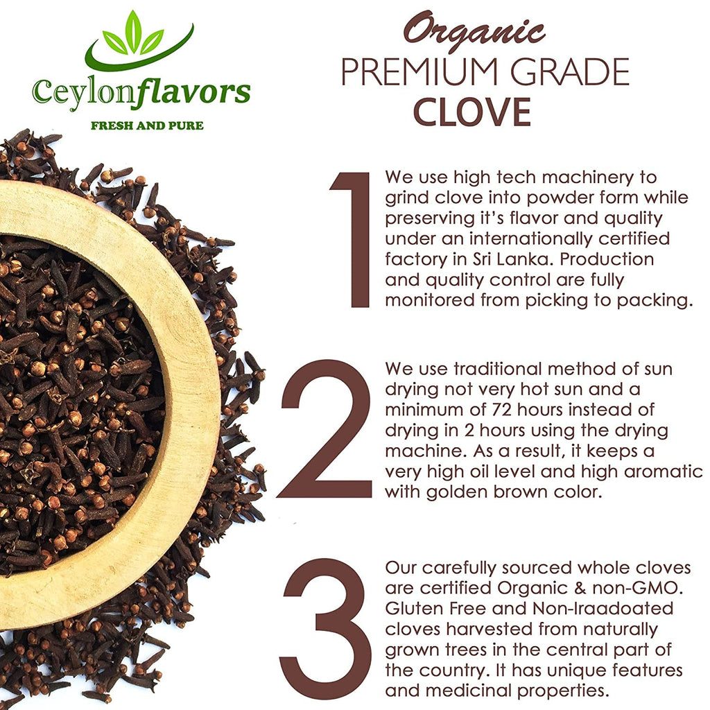 FRESH and PURE Organic Hand Picked Whole Cloves 3.5Oz.