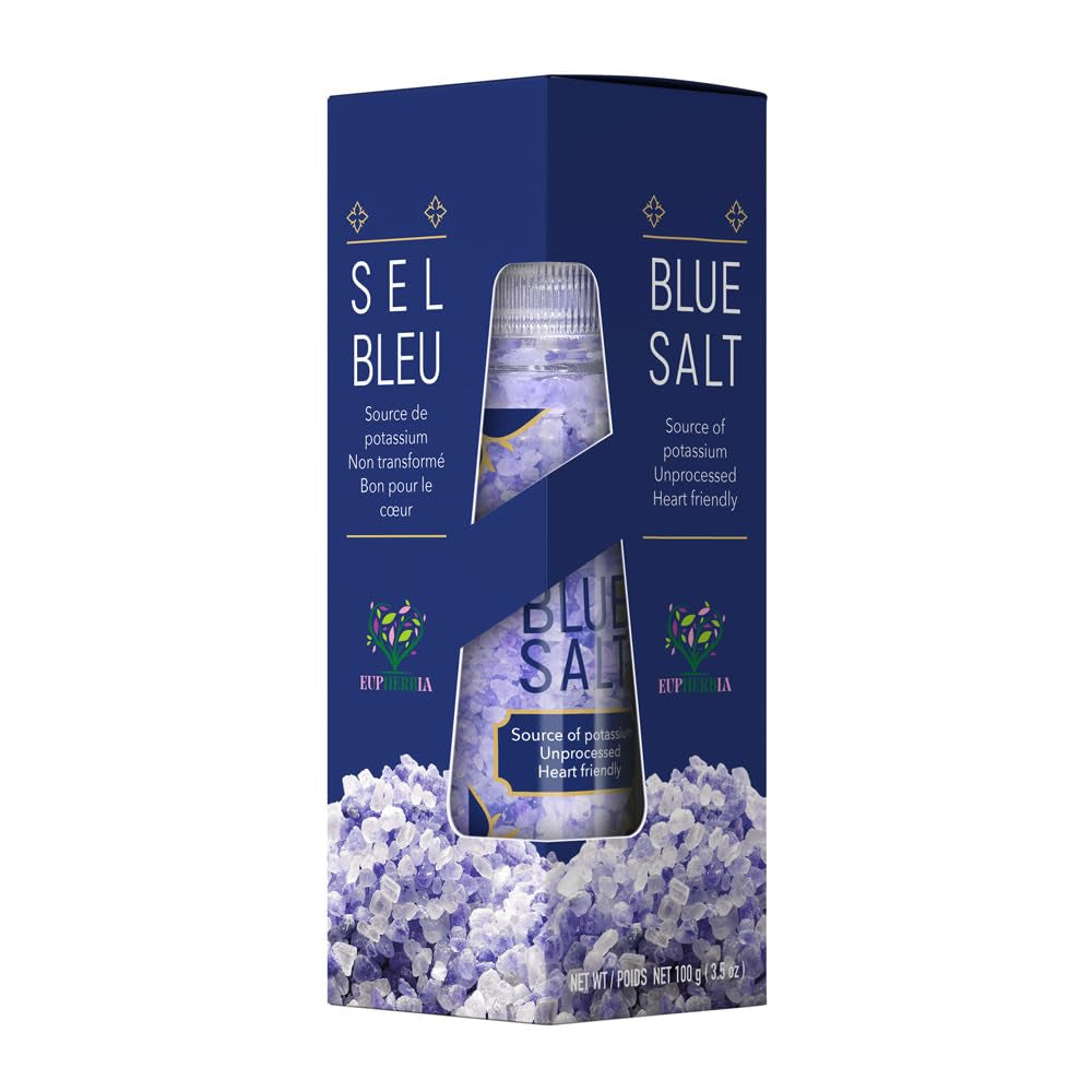 Blue Salt, Coarse, Rare Mineral Salt, High Potassium, Lower Sodium, Natural, Unp