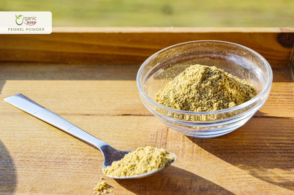 Organic Way Fennel Seed Powder- Gluten Free | USDA Certified 8 Oz (227 G)