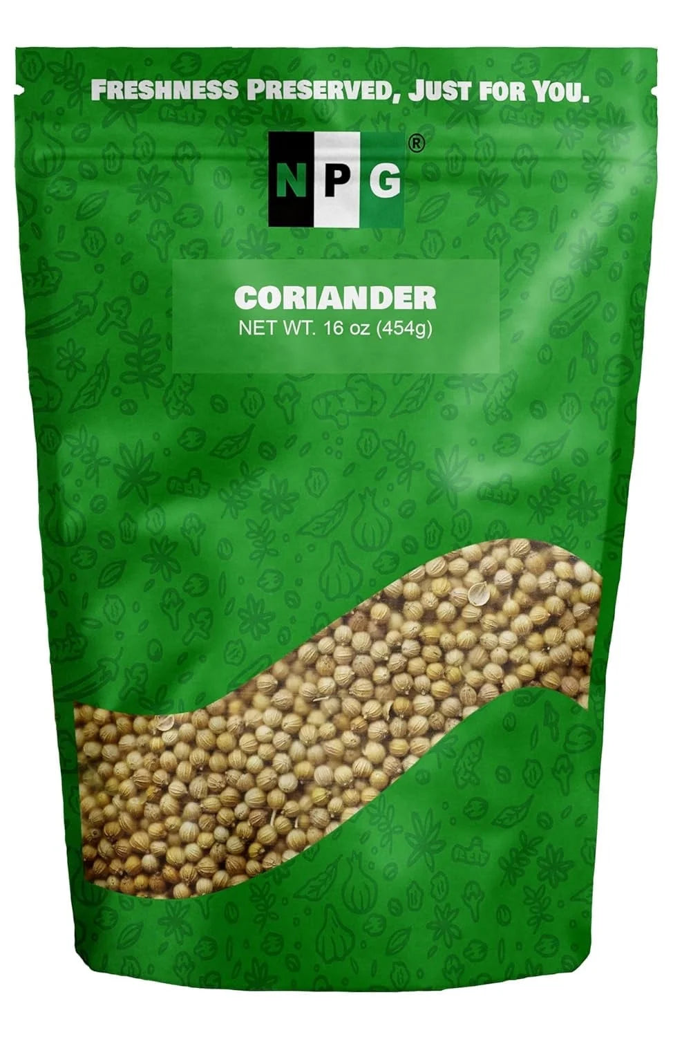 Coriander Seed 16 Oz, Whole Cilantro Seeds for Cooking & Seasoning, Spice for Indian & Middle Eastern Cuisine, Fresh Citrus Aroma, Nutty Flavor, Non-Gmo, Gluten Free