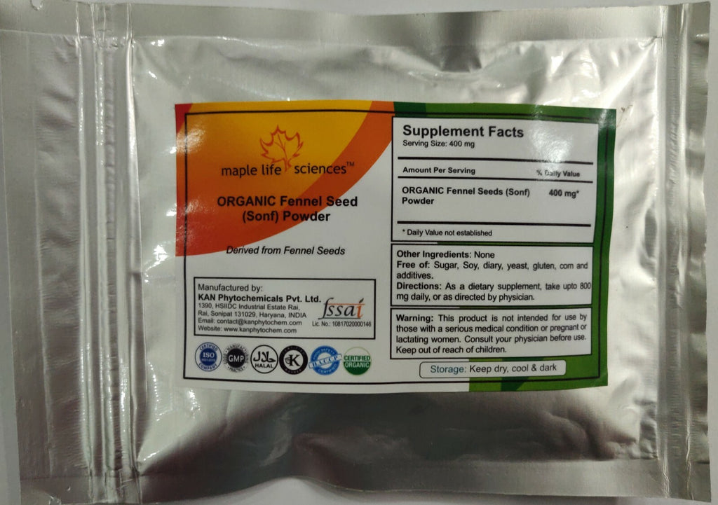 ORGANIC Fennel Seed (Sonf) Powder Pure Natural High Quality Sonf Powder