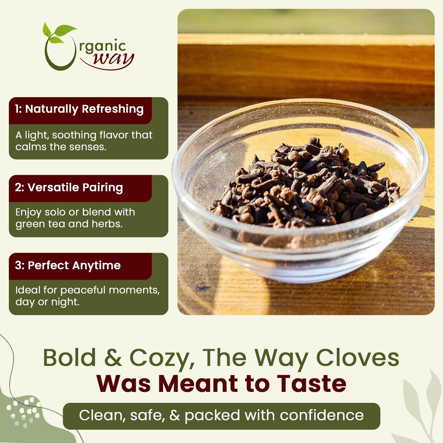 Organic Way Hand Selected Cloves Whole (Syzygium Aromaticum) - Adds Flavour...
