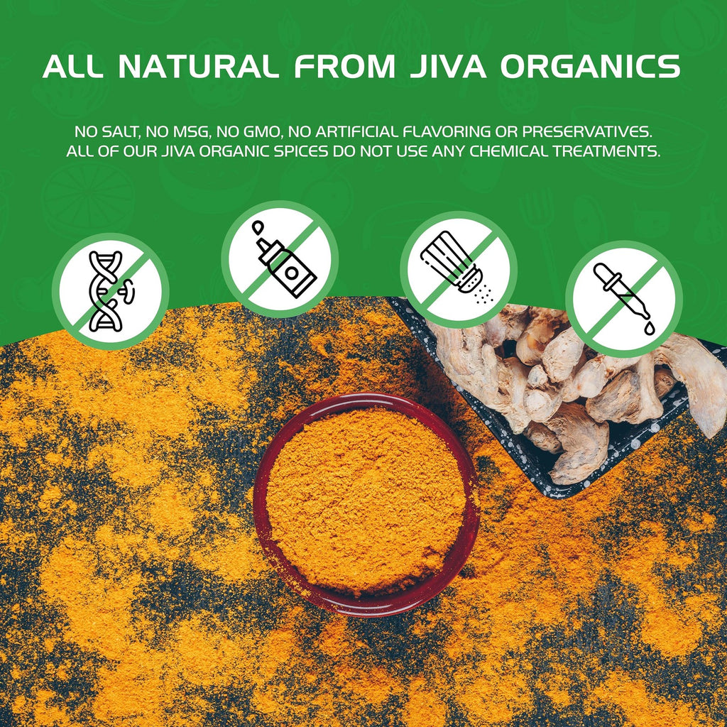 Organic Turmeric Powder - 1LB Jar - 100% Raw W/Curcumin from India - by Jiva